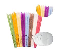 Ealicere 16 pcs Velas para los Oídos, Velas para oídos, Cera de Abeja Natural, Eliminación de Cera de Oído