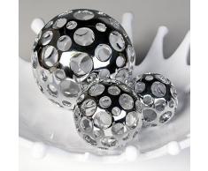 Bola Decorativa con Hoyos Color Plateado - Diámetro 8cm