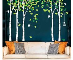 Verde y marr/ón ni/ños y ni/ñas Vinilo extra/íble 104 x 71 Adhesivo Decorativo para Pared de /árbol para Sala de Estar Rocwart decoraci/ón para el hogar