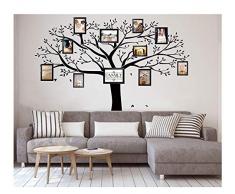 LUCKKYY Vinilo Gigante Bdecoll PVC, Negro, Adhesivo de Pared, árbol, Rama de Vinilo con Fotos, extraíbles