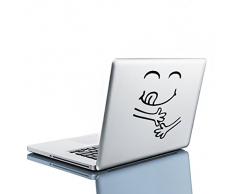 (5 x 10 cm) Happy vinilo adhesivo de vinilo para nevera de magdalena de cara de carcasa/estómago lleno de silueta de lámina de decoración de para frigoríficos de Vinilo/DIY de tela de vinilo al azar incluye + regalo!