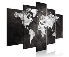 murando - Cuadro en Lienzo Mapamundi 200x100 cm Impresión de 5 Piezas Material Tejido no Tejido Impresión Artística Imagen Gráfica Decoracion de Pared Concreto k-A-0430-b-m