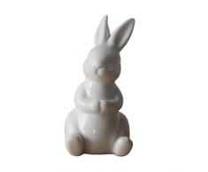 BESPORTBLE Figuritas de Conejo de Cerámica Conejo de Pascua Estatua de Conejito Mini Escultura de Arte Animal Decoración de Escritorio para Oficina en Casa (Estilo A)
