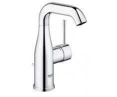 Grohe Essence - Grifo de lavabo, vaciador automático, caño medio alto, ángulo de giro ajustable a 0°, 150° o 360°, Tamaño M (Ref. 23462001)