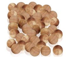 Anjing 48 Unidades de Bolas de Madera de Cedro Repelente de polillas 100% orgánico Natural de polillas