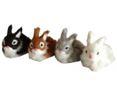 Conejo de Pascua, conejo de peluche, conejo animales figura decorativa de Pascua 4 unidades)