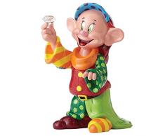 Disney Britto Dopey-Figura Decorativa de 80 Aniversario, Resina, Multicolor, 15 x 23 x 29 cm