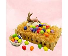 BJ-SHOP Huevo de Pascua,Huevos Rellenos el Plastico 36piezas 3cm Jumbo Huevos de Pascua Juguetes Favores de Partido Caza Sorpresa de Huevo de Pascua