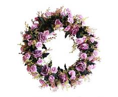 Corona de Navidad DIY guirnalda guirnalda de abeto 35 cm Deko Corona de Adviento Navidad Artificial Flores de paja para puerta corona para navidad Fiesta F