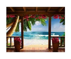 Papel Pintado Fotográfico Mar de playa 352 x 250 cm Tipo Fleece no-trenzado Salón Dormitorio Despacho Pasillo Decoración murales decoración de paredes moderna - 100% FABRICADO EN ALEMANIA - 9114011c