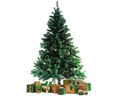 Wohaga® Àrbol de Navidad con Soporte 180cm / 600 Puntas Abeto Artificial Decoración navideña