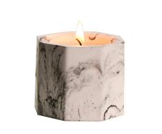 Cera de coco octagonal Cera de soja única Regalos hechos a mano Velas de aromaterapia romántica Suministros de boda-Black_China