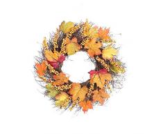 Ardentity - Corona de Navidad, funciona con pilas, para decoración, Navidad, Adviento, como luz de ambiente, corona para puerta, 50 cm