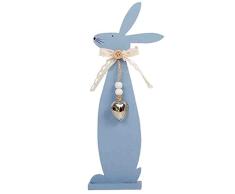 Beetop - Figura decorativa de conejo de Pascua para decorar (madera)