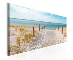 murando Cuadro en Lienzo Playa 135x45 cm 1 Parte impresión en Material Tejido no Tejido Cuadro de Pared impresión artística fotografía gráfica decoración Naturaleza Paisaje Mar c-A-0107-b-a
