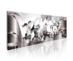 murando - Cuadro en Lienzo 135x45 cm - Flores - Impresion en calidad fotografica - Cuadro en lienzo - Orquidea Abstraccion b-A-0086-b-d