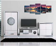 Cuadro FotogrÃ¡fico Paisaje Lago Moskenes Atardecer, Noruega TamaÃ±o total: 165 x 62 cm XXL