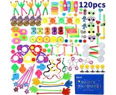 nicknack 120 Juguetes de Fiesta a Granel - Ideal Rellenar Bolsas de Fiesta, Piñatas y Muchos Otros usos