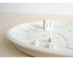 Ciudad Plato Rotterdam - Holandés - Diseño - Cerámica - Inicio - Living - colorido - lúdico - Hecho a mano en los Países Bajos - Regalo - Él – Su - Lorier