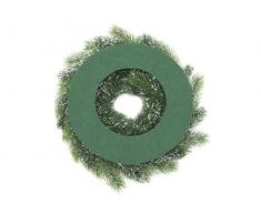 Corona artificial de ramas de abeto con pino de PE, nevado, Ø 45 cm - decoración / efecto nieve - artplants