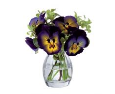 Dartington Florabundance Pansy - Florero de cristal