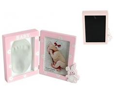 Portafotos Huellas Baby Girl - Álbum, Marco, Porta fotos Huellas Recién Nacidos, Bebés Niños