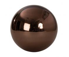 Mel O Design Bola Decorativa Decoración de Jardín Bola de Jardín Braun de Acero Inoxidable Diámetro 25 cm