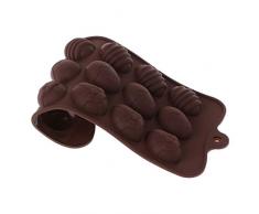 CADANIA 3D Huevos de Pascua Molde de Chocolate Molde de Pastel de Silicona Utensilios para Hornear Pastelería Confitería Plato para Hornear Herramientas de decoración de Cocina