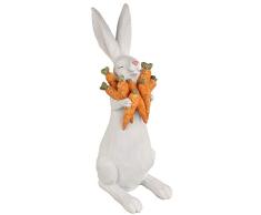 Macosa Home - Figura Decorativa de Conejo de Pascua (43,5 cm de Alto), Color Blanco