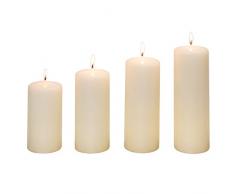 Smart Planet® Velas Ambiente Navidad Juego De 4 – Corona de Adviento vela Champagne velas en 4 Tamaños Navidad velas lisa para corona de Navidad