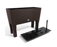Zanvic Jardinera C/Patas Mod Rato Jh 600 C/Autorriego, Chocolate, 60 cm