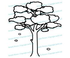 (40 x 39 cm) árbol de vinilo adhesivo decorativo para pared tamaño grande de ramas con hojas/de quita y pon para y calcomanías para tartas con diseño de Art Home, apartamento u oficina incluye + al azar figura decorativa y calcomanías para regalo!