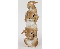 Formano - Figura Decorativa de Conejo de Pascua (12 x 30 cm, Incluye Tarjeta de Regalo), Color marrón