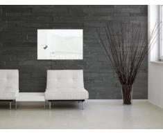 Sigel GL141 Pizarra magnética de cristal artverum / tablero magnético de vidrio, 100x65 cm, blanco