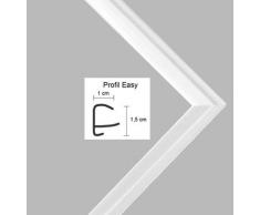 Easy Marco de plástico Para cuadros y pósteres 60x100 cm 100x60 cm Color selecionado: blanco Con vidrio acrílico