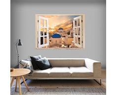 murando - Ilusion Optica 3D 210x150 cm - Fotomural Poster Finestra - Fotomurales Papel pintado - Quadro Mar Playa Duna