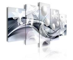 murando - Cuadro 200x100 cm - Abstracto - impresión de 5 Piezas - Material Tejido no Tejido - impresión artística - Imagen gráfica - Decoracion de Pared - Arte Flor b-A-0226-b-n