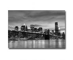 Cuadro Listo para Colgar, Impreso en Lienzo. Canvas con Variedad de diseños de ciudaes del Mundo. Varias Medidas a Elegir. Modelo Ciudade.s (New York 1338, 145x80 cm)