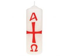 Vela de Pascua 150 x 50 mm – una vela cristiana para Pascua como signo de la fe y la vida eterna – Original Kerzenbote®