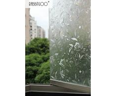 Rabbitgoo Pegatina de Ventanas Sin Pegamento Pegatina Privacidad Pegatina de Efecto 3d Decorativa para Cristal Pelicula Decorativa Flor Electrostática Control de Calor de Vidrio Autoadhesivo Pegatina Contra UV 2 pies por 6.5 pies (60 *200 cm)