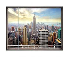 Papel Pintado Fotográfico New York 352 x 250 cm Tipo Fleece no-trenzado Salón Dormitorio Despacho Pasillo Decoración murales decoración de paredes moderna - 100% FABRICADO EN ALEMANIA - 9026011a