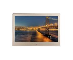 Portarretratos digital, pantalla en color LCD de alta resolución Full HD de 12 pulgadas * Pantalla LCD a color de 13 pulgadas *, reproductor de MP3 / MP4 con interfaz HDMI, regalos,gold