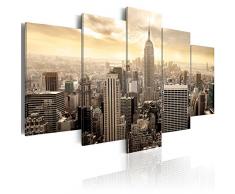 murando - Cuadro en Lienzo 200x100 - Impresión de 5 Piezas Material Tejido no Tejido Impresión Artística Imagen Gráfica Decoracion de Pared Ciudad NY New York d-b-0006-b-e