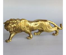 10 "chino Fengshui latón Cobre Animal Zodiac Año suerte tigre Estatua