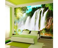 murando Fotomurales 350x256 cm XXL Papel pintado tejido no tejido Decoración de Pared decorativos Murales moderna de Diseno Fotográfico cascada paisaje naturaleza c-A-0026-a-a