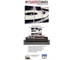 Cuadro Fotográfico Tocadiscos Vintage, Discos de Vinilo, Musica Tamaño total: 97 x 62 cm XXL