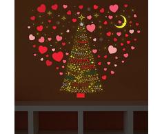 Navidad decoración pegatinas de pared árbol de Navidad amor con citas francés y estrellas pared murales adhesivos salón niños guarderÃa escuela restaurante Cafe Hotel casa decoración