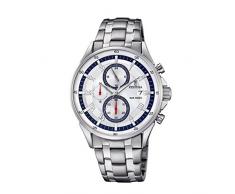 Reloj Cuarzo Festina Para Hombre Con Multicolor Cronógrafo Y Plata Acero inoxidable F6853/1
