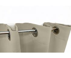 VICTORIA M Aurora Cortina opaca / Cortina con efecto térmico / Cortina con ojales 140 x 245 cm, gris claro / paquete de 2 unidades