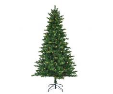 Black Box Trees 385786 - Árbol de Navidad artificial (con luces led, 185 x 112 cm, 200 luces, 898 ramas), color verde